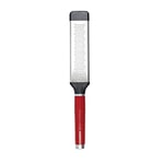 KitchenAid - Râpe à Fromage Ultra Fine en Inox avec Manche Arrondi, Dents Double Face - Couleur Rouge Cerise