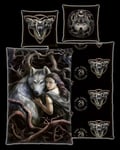 Anne Stokes Loup Linge de Lit - Soul Bond - Fantasie Literie Elfe Avec Loup