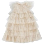 DOLLY by Le Petit Tom Pearl Tutully Tiered Tulle Tutu Dress Cream |  | 6-8 years