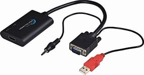 PremiumCord Convertisseur électronique HDMI vers VGA + Interface Audio Full HD 1080p Jack 3,5 mm