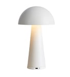 Fungi bordslampa USB vit