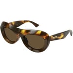 Lunettes de soleil Bottega Veneta  BV1284S Lunettes de soleil, Havana/Marron, 54 mm