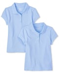 The Children's Place Girls' Short Sleeve Polo, Pack of Two Shirt, Daybreak, X-L