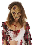 RUBIES - Accessoire pour Déguisement Adulte HALLOWEEN Officiel - Demi Masque Zombie en Latex - Taille Unique - Pour Costume Halloween, Femmes et Hommes, Beige