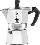 Bialetti Moka Express Aluminium Stovetop Coffee Maker 2 Cup, 8x11x11 cm, Silver