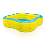 Piscine Gonflable Carrée "Hublot" Jaune