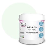 BOX DECO COULEURS Peinture murale acrylique aspect velours Aqua Déco - 2,5L, Vert D'eau