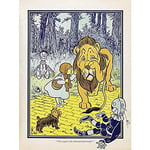 Denslow Dorothy Cowardly Lion Wizard OZ Illustration Art Print Canvas Premium Wall Decor Poster Mural