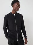 Selected Homme Dane Long Sleeve Zipped Knitted Cardigan, Black, Size L, Men