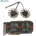 Ventilateur de carte de fouille T128010SH DC 12V 0,25 A 75mm,pièce de rechange pour ASUS R9 270X HD7850 GTX 660 770 GTXconved TiDirectCU II,5 broches,2 pièces/lot