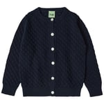 FUB Strikket Cardigan I Pointelle Marineblå | Marineblå | 110 cm