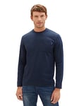 TOM TAILOR Men's Classic Long-Sleeved Shirt with Chest Pocket, 10668-sky Captain Blue, 5XL