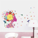 whmyz Romantique Sakura Fleurs fée Oeil Papillon Stickers muraux pour Filles Chambre décoration de la Maison Bricolage vélo Piano Art Mural Enfants décalcom