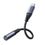 Adapteri Joyroom SY-C01, USB-C mini jack 3.5 mm, musta