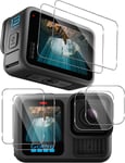 Verre Trempé pour GoPro Hero 13 Black avec Caméra Arrière Protecteur,Dureté 9H Film Protection écran en sans Bulles,Ultra HD Film Objectif Vitre Trempé [6 Pièces].[W28]