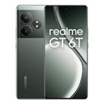 realme GT 6T 5G Smartphone 8+256 GB, Snapdragon® 7+ Gen 3 Chipset de qualité supérieure, Hyper écran 6000 nit, Appareil Photo Sony 50MP OIS, Rasoir Vert