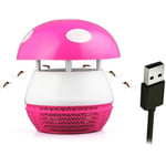 SDlamp Lampe De Tueur De Moustique D'aspiration De Champignon, Piège À Moustiques Silencieux D'usb De Ménage A Mené Le Répulsif De Moustique sans Rayonnement, pour La Chambre À Coucher,Rose