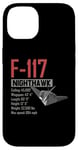 Coque pour iPhone 14 Bombardier furtif américain F117 Nighthawk