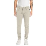 REPLAY Herren Jeans Anbass Slim-Fit Hyperflex Color X-Lite mit Stretch, Gris (Moon Grey 604-1), 36W / 34L