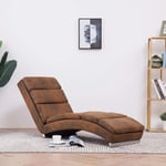 Prolenta Premium - Chaise Longue Marron Similicuir Daim