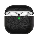 KeyBudz Artisan Series läderfodral för Airpods 4:e generationen - Svart