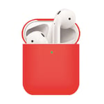 Coque en silicone airpods mats rouge pour votre Apple AirPods (2019)/(2016)