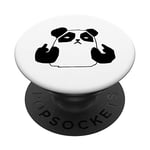 Panda Doigt d'honneur Cadeau drôle et coquin. PopSockets PopGrip Interchangeable