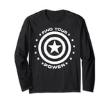 Marvel Captain America Find Your Power Simple Shield Long Sleeve T-Shirt