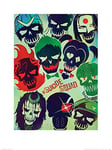 Pyramid International Suicide Squad (Skulls) -Art Print 60 x 80cm, Paper, Multicoloured, 60 x 80 x 1.3 cm