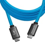 Kondor Blue Thunderbolt 4 USB 4.0 Type C cable Blazing 40G Speeds 5A 100W straight 6Ft