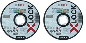 Bosch Accessories 2608619270 Disque à Tronçonner à Surface Plate (pour matériaux multiples, X-LOCK, Ø 125 mm, Alésage : 22,23 mm, Épaisseur : 1,6 mm) (Lot de 2)