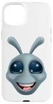 Coque pour iPhone 15 Plus Alien Gris Gris Fun Personnage de dessin animé drôle