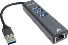 Premiumcord Premiumcord Usb-Adapterkabel Usb3.0 - Lan Rj45 Ethernet 10/100/1000 Mbit + 3X Usb3.0-Port