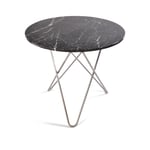 OX Denmarq - O Dining Table Ø80, Stainless Steel Frame, Top: Black Marble - Matbord - Dennis Marquart - Svart - Metall/Sten