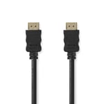 Nedis High Speed ​​HDMI ™ kabel med Ethernet | HDMI™ Kontakt | HDMI™ Kontakt | 4K@30Hz | ARC | 10.2 Gbps | 10.0 m | Rund | PVC | Svart | Label