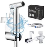 LUFEIDRA Handheld Bidet Sprayer for Toilet-Adjustable Water Pressure Jet Sprayer for Feminine Wash, Stainless Steel Bidets for Existing Toilets Muslim Shower Cloth Diaper Sprayer Bidet Attachment