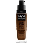 Fonds de teint & Bases Nyx Professional Make Up  Can't Stop Won't Stop Full Coverage Foundation walnut