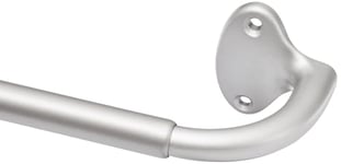 Amazon Basics - Tringle à rideau occultante extensible et avec mât incurvé - 122 à 224 cm, Nickel