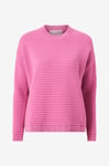 Selected FEMME - Tröja slfLaurina LS Knit O-neck - Rosa