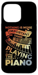 Coque pour iPhone 14 Pro Max Clavier de piano Motivation Design pour Pianiste