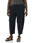 Amazon Essentials Women's Terry Cotton & Modal Barrel-Leg Joggers (Previously Daily Ritual), Black, XXL