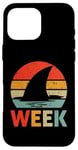 iPhone 16 Pro Max 2025 Week Retro Shark Fin Lover Sea Ocean Animal Summer Trip Case