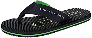 Tommy Hilfiger Men Massage Footbed Beach Sandal Flip-Flops Pool Slides, Blue (Desert Sky), 40 EU