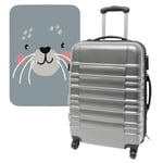 Set de Valise 64 x 45 x 28 cm avec Housse de Protection 'Cutie Cat', Multicolore, Valises à 4 Roues et avec Housse de Protection