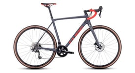 Velo de cyclocross cube cross race pro shimano 105 grx 11v 700 mm gris rouge 2023