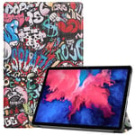 Lenovo Tab P11 J606F Designer Tri-Fold Case Graffiti