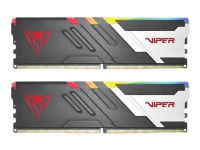 Patriot Viper Venom RGB DDR5 series - DDR5 - sats - 64 GB: 2 x 32 GB - DIMM 288-pin - 5200 MHz / PC5-41600 - CL40 - ej buffrad - on-die ECC - silver, röd, mattsvart