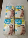 4  PACKS Pampers New Baby Mini Size 2 - 31 Nappies each = 124 nappies total