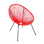 Fauteuil En Résine Et Acier Cabana Rouge - 227008