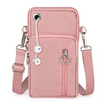 Aucuu Petit Sacoche Telephone Portable Femmes, Sac Téléphone Portable Femme avec Bandoulière Réglable, Oxford Tissu Crossbody Pochette Sacoche Running Armbag pour Téléphone 7''(avec Prise casque), #8